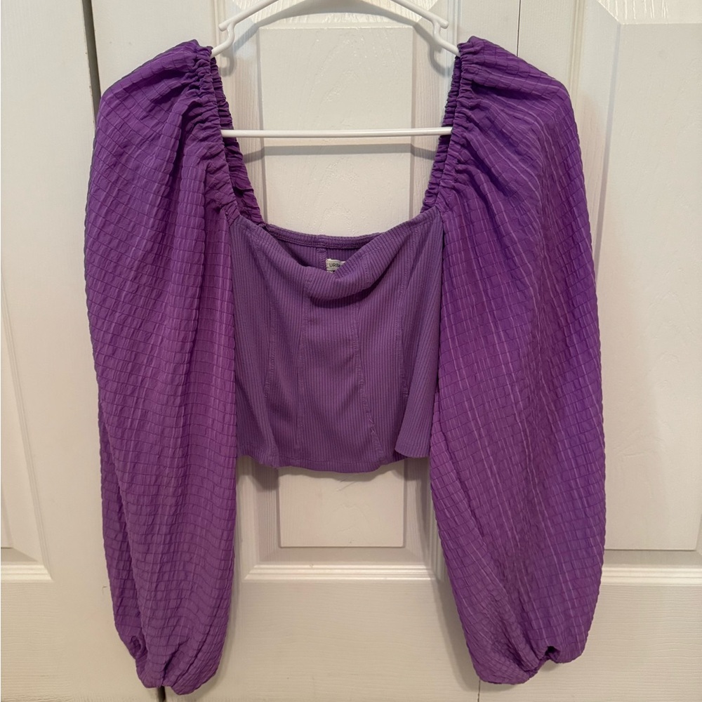 Urban Outfitters Long Sleeve Top in Purple